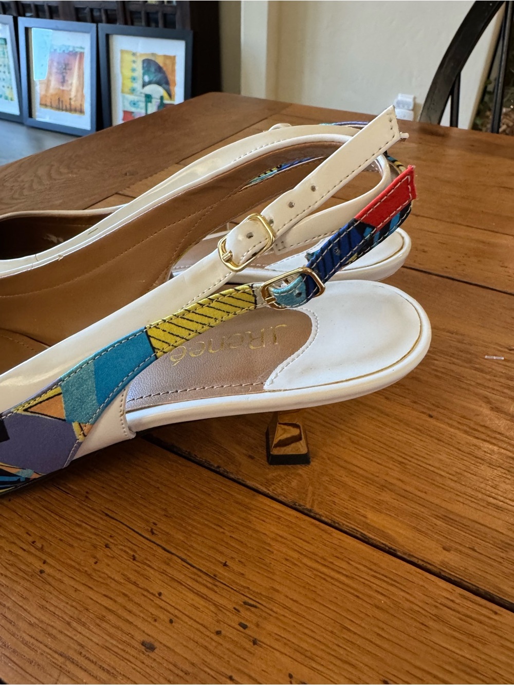 J. Renee Multicolor Geometric Pointed Slingback Heels - size 12 - Picture 3 of 8